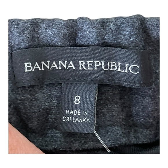 Banana Republic High Rise Tapered Italian Wool blend Size 8 Career Grey - Picture 1 of 13